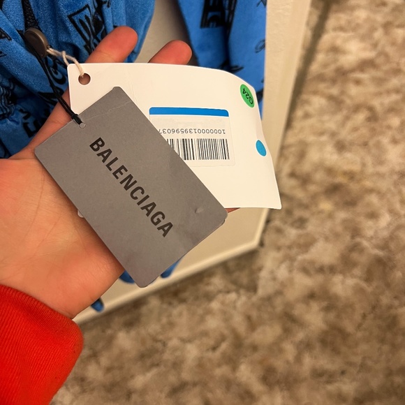 BALENCIAGA  Size-4 Blue shorts mini dress - Picture 2 of 10